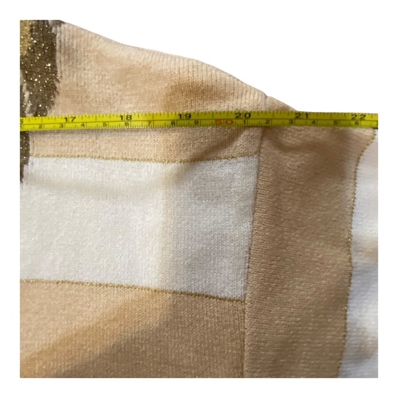 St. John Collection short sleeve striped sweater. Sz L - Picture 8 of 16